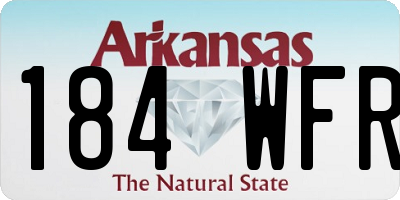 AR license plate 184WFR