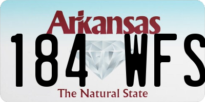 AR license plate 184WFS