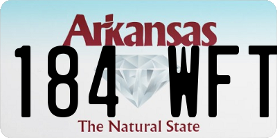 AR license plate 184WFT