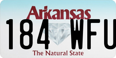 AR license plate 184WFU