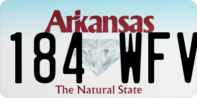 AR license plate 184WFV
