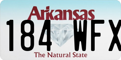 AR license plate 184WFX
