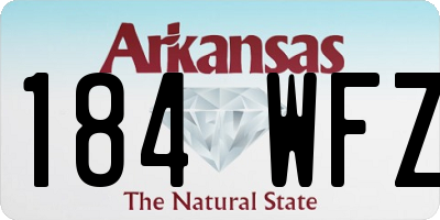 AR license plate 184WFZ