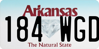 AR license plate 184WGD