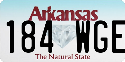 AR license plate 184WGE