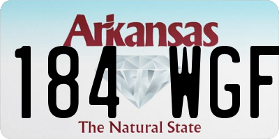AR license plate 184WGF