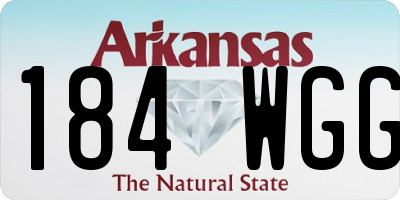AR license plate 184WGG