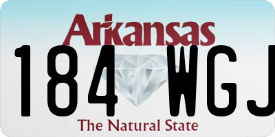 AR license plate 184WGJ