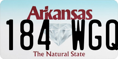 AR license plate 184WGQ