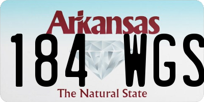AR license plate 184WGS