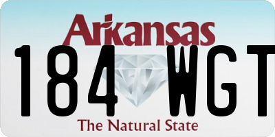 AR license plate 184WGT