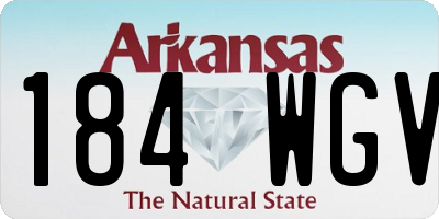 AR license plate 184WGV