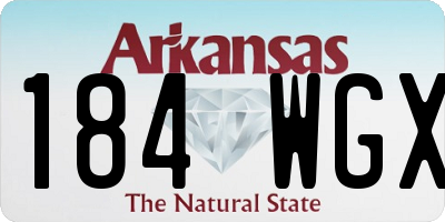 AR license plate 184WGX