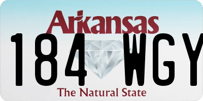 AR license plate 184WGY