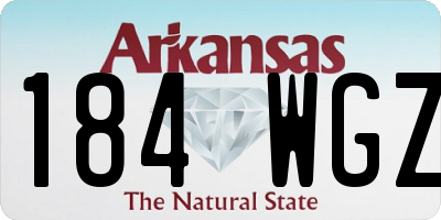 AR license plate 184WGZ