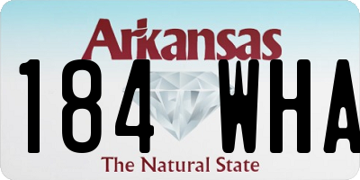 AR license plate 184WHA