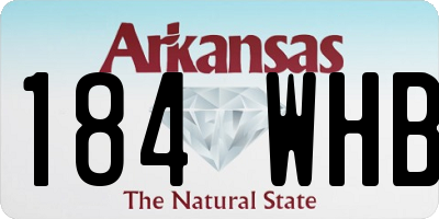 AR license plate 184WHB
