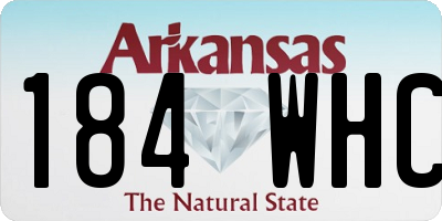 AR license plate 184WHC