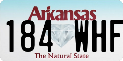 AR license plate 184WHF