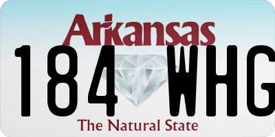 AR license plate 184WHG