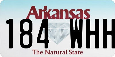 AR license plate 184WHH