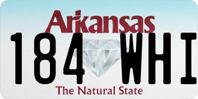 AR license plate 184WHI