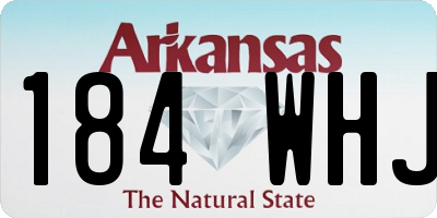 AR license plate 184WHJ