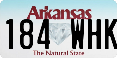 AR license plate 184WHK