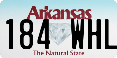 AR license plate 184WHL