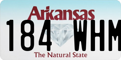 AR license plate 184WHM