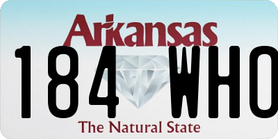 AR license plate 184WHO