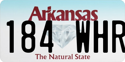 AR license plate 184WHR