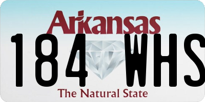 AR license plate 184WHS