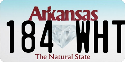 AR license plate 184WHT