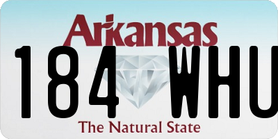 AR license plate 184WHU