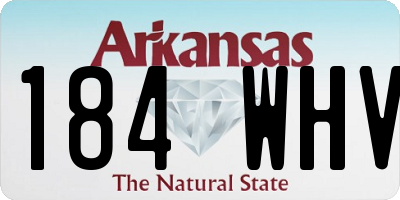 AR license plate 184WHV