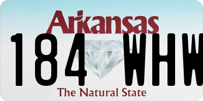 AR license plate 184WHW