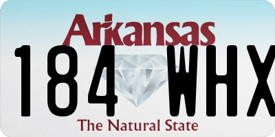 AR license plate 184WHX