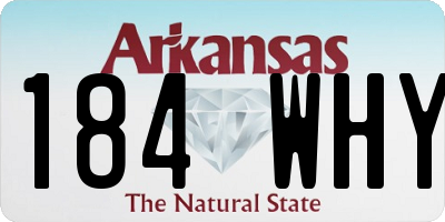 AR license plate 184WHY