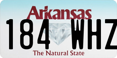 AR license plate 184WHZ