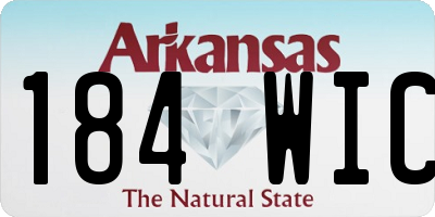 AR license plate 184WIC