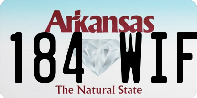 AR license plate 184WIF