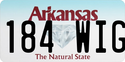 AR license plate 184WIG