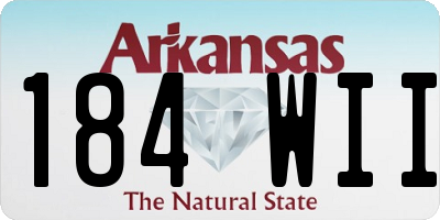 AR license plate 184WII