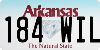 AR license plate 184WIL