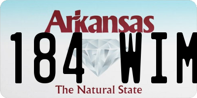 AR license plate 184WIM