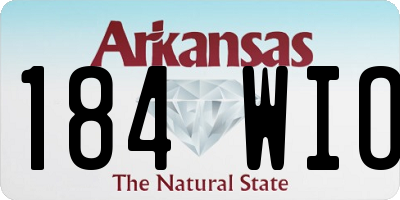 AR license plate 184WIO