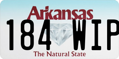 AR license plate 184WIP