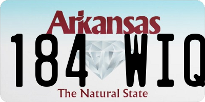 AR license plate 184WIQ