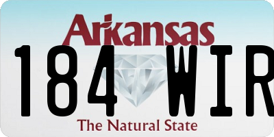AR license plate 184WIR